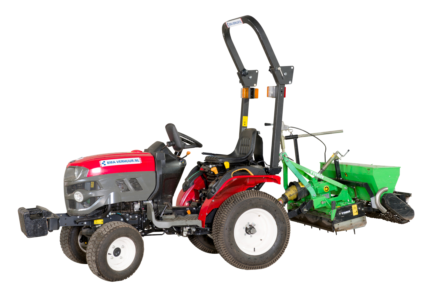 20 pk diesel 4x4 op gazon banden