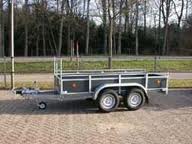 dubbel assige plateau aanhangwagen 280 x 160 cm tot 2700 kg