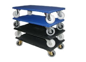 verhuisplateau met zwenkwielen 40 x 60 cm