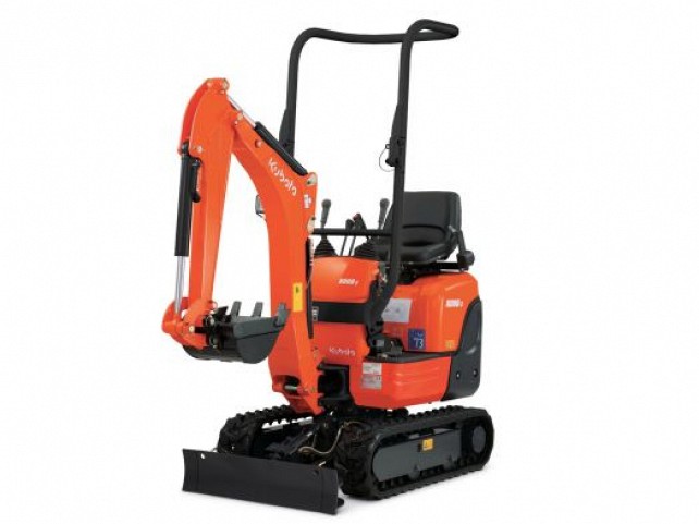 minigraver 1000 kg 75/100 cm met anti rol frame