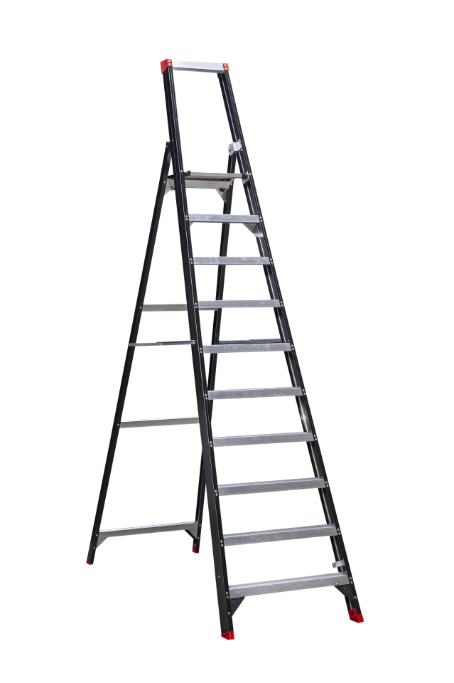 enkele trap 10 trede 2,5 meter platform